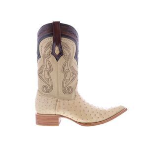 Los Altos Mens Ostrich Boots XXX-Toe Beige Boots (NWT)